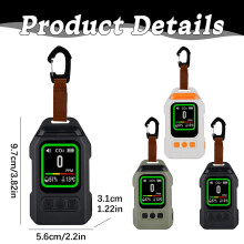 Portable CO/CO₂ Detector with Backlit LCD & Alerts – Compatible with Home, Car, Camping, Travel – 1pc (Green)