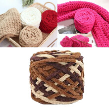 Loops and Threads Yarn – Machine Washable, Light & Breathable Cotton Yarn for DIY Knitting, Soft Coarse Yarn Ball (1 Pc)