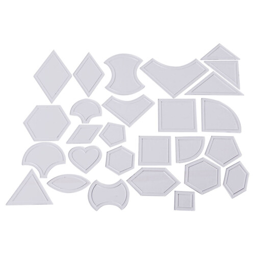27Pcs Mixed Handmade Quilt Templates DIY Tools Patchwork Quilter Quilting Supply