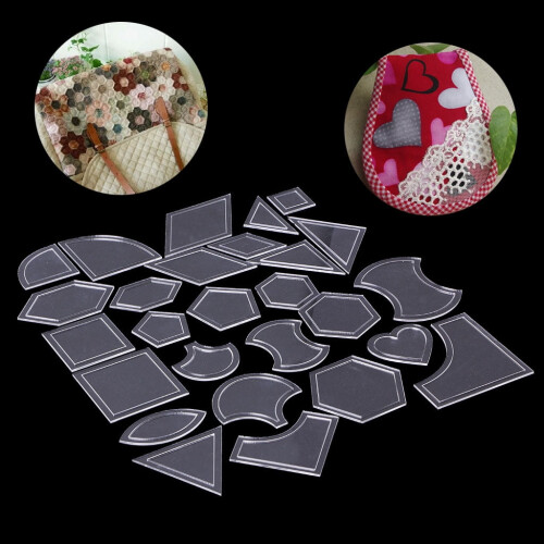 27Pcs Mixed Handmade Quilt Templates DIY Tools Patchwork Quilter Quilting Supply 1