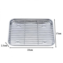 Set di teglie da forno in acciaio inox con griglia rimovibile