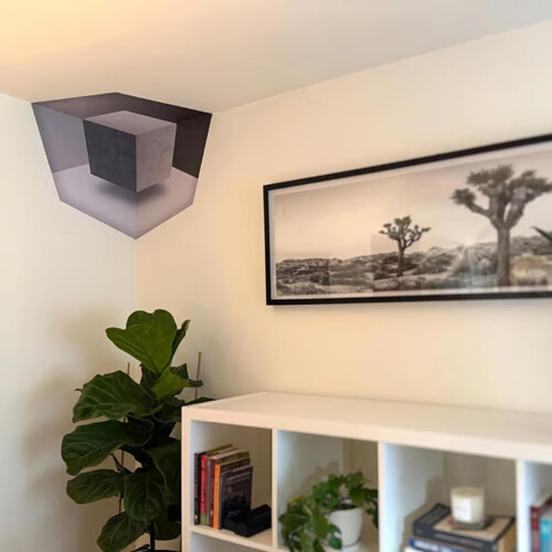 Impossible Corners 3D Optical Illusion Wall Decal 2