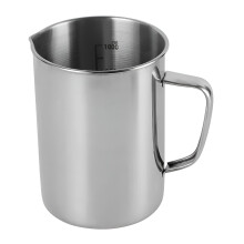 Misurino in acciaio inox con manico e beccuccio, 1 litro.