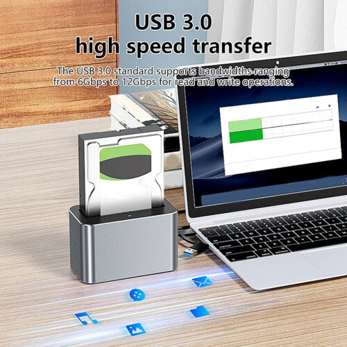 Harddiskdock SAS til USB 3.0 5 Gbps SATA/SAS-kabinet 2