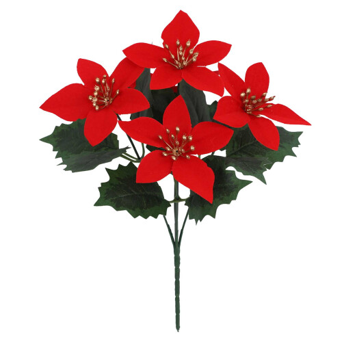 Juleblomsterarrangement med 4 hoveder i vinterbuket