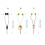 Fly Tying Bobbin Holder Tying Tools Spooled Thread Bobbin Holder Flared Bobbin 5