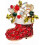 Broche chaussettes de Noël en strass 1
