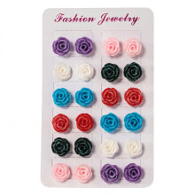 DESIGNICE 24Pcs Stud Earrings for Women,Skin-Friendly Stud Earrings for Women Hypoallergenic,Lean Structure Flat Back Stud Earrings,Style2