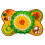 Snutematte til hund, blomsterdesign, flerfarget, 1 stk. 1