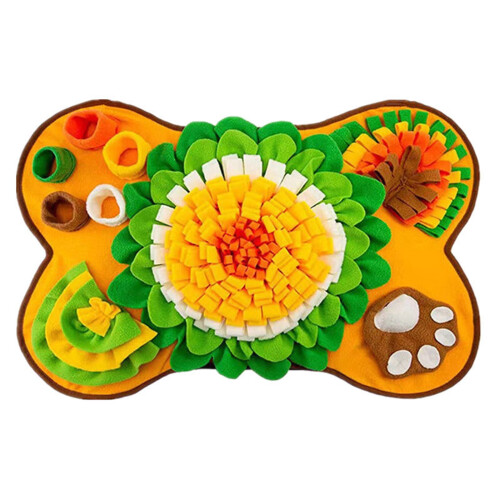 Snutematte til hund, blomsterdesign, flerfarget, 1 stk.