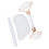Set da 3 pezzi Jadestone Roller Gua Sha, forma lingotto, bianco 1