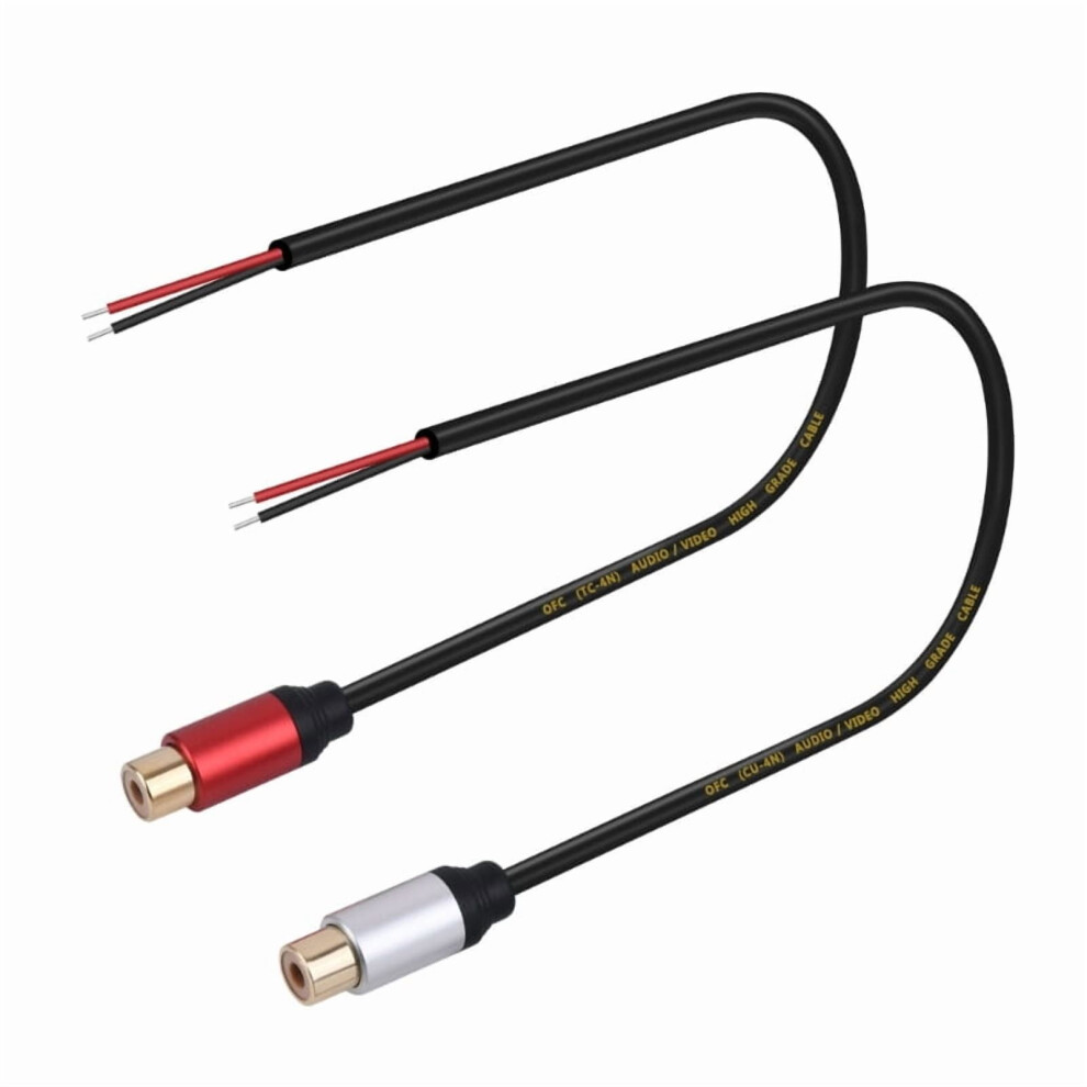 Speaker Wire Rca Female To Open End Pigtail Splitter Cable 9066521439218