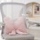 Coussin décoratif à nœud papillon, peluche rose douce 6