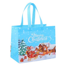 Sacchetti regalo di Natale – Borse riutilizzabili in tessuto non tessuto con manici, borse natalizie jumbo per impacchettare regali, per feste e