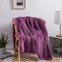 Fleece Microfiber Blanket Purple 100x150cm