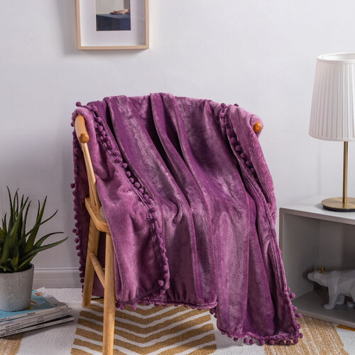 Fleece Microfiber Blanket Purple 100x150cm