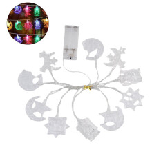 Maisiúcháin Sreangán Solas Eid Mubarak Réalta Gealach 1.5M10LED le haghaidh Ramadan do Pháirtí Baile E3V5 Féile Ioslamach Moslamach 2025