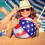 Bola de praia patriótica com a bandeira americana, 91 cm (36 polegadas) 2