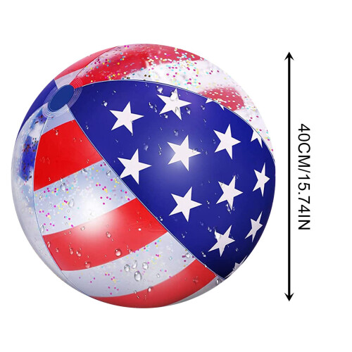Bola de praia patriótica com a bandeira americana, 91 cm (36 polegadas) 2