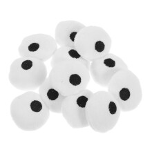 6 Pairs Cute Plush Toy Eyes, Soft Short Plush Material for Crafts, Stuffed Animal Accessories