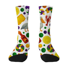 Calzini Carnival Fuzzy da donna in maglia, divertenti, per fitness, unisex, alla caviglia, a compressione, blu cielo