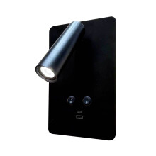 Applique murale LED rotative - Lampe d'ambiance moderne en acrylique à intensité variable pour salon, table de chevet ou mur derrière un canapé,