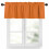 Orange kitchen valance 54x18in solid rod pocket 1