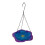 Purple metal mesh hanging bird feeder tray 1