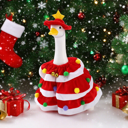 Weihnachtskleid „Porch Goose“ mit Hut, Glöckchen und Bommeln