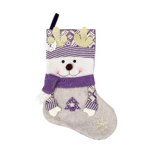 Purple Snowflake Christmas Stocking 18 inches