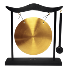 Mini desktop gong wind chime with mallet for home decor