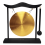 Mini desktop gong wind chime with mallet for home decor 1
