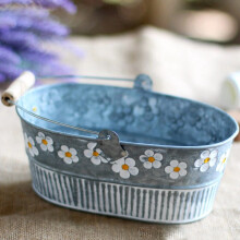 Metal Pail Bucket Retro Flower Pot Iron1Piece