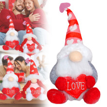 Décorations en peluche gnomes pour la Saint-Valentin, cadeaux de Saint-Valentin pour elle, gnomes de la Saint-Valentin, thème amour, tissu,