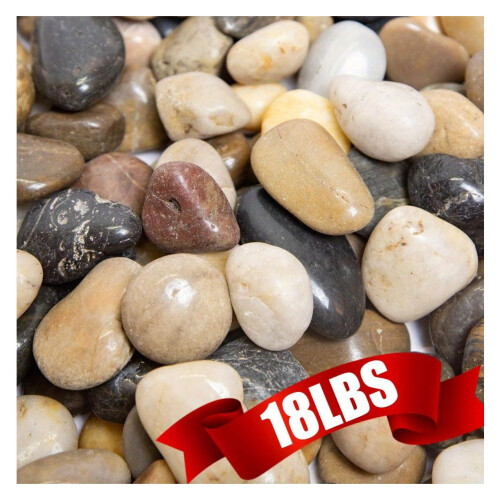 Γυαλισμένα River Rocks 18 λίβρες 1,6-2,4 ίντσες