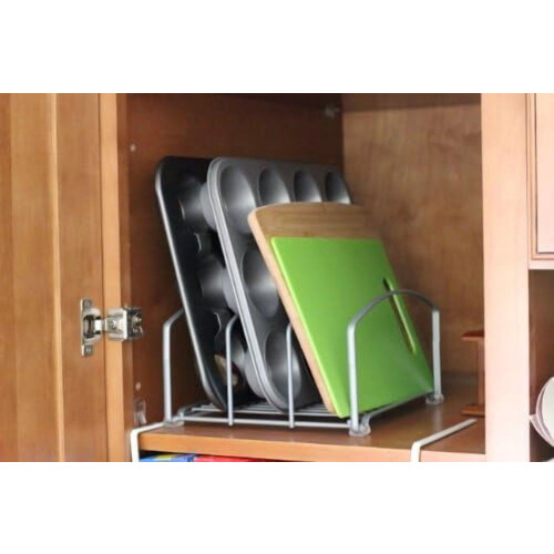 Køkkengrej Organizer Rack Sølv 3-plads Skabsholder 1