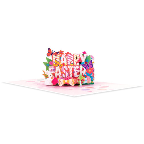 Artisanal 3D Pop-up Easter Card with Egg & Tree Design – Compatible with Sinyiin 2