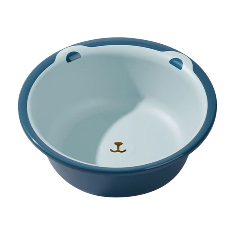 Round Plastic Wash Basin With Bear Ears Blue 975221199379