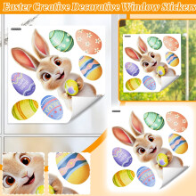 Autocollants magnétiques lapin de Pâques pour réfrigérateur (12 pièces)