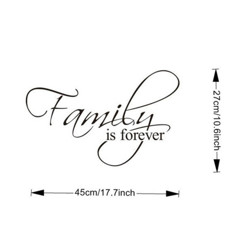 Αυτοκόλλητο τοίχου Family Forever με εμπνευσμένο απόφθεγμα1 τεμάχιο 2
