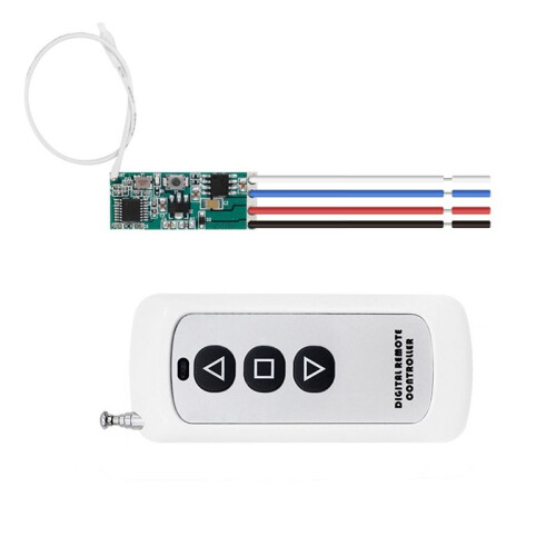 12V Motor Remote Control Kit, 433MHz Wireless Relay Module with Transmitter, for Motor Direction & Stop Control 1