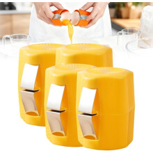 2026 Egg Shell Opener – Handheld Stainless Steel Cracker for Raw & Hard-Boiled Eggs, Cutter & Separator (Yellow)