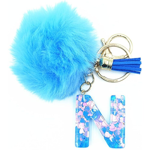 Κρυστάλλινο μενταγιόν με φούντα και μπρελόκ Letter AZ για γυναίκες