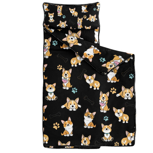 Χαριτωμένα χαλάκια υπνάκου για νήπια Corgi με κινούμενα σχέδια για παιδιά 1