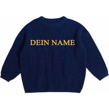 Girls Sweaters,Kids Sweater with Name Embroidery Knitted Pullover Winter Clothing for Boys and Girls,Fall Sweaters,Z04 Navy,6-7 Years
