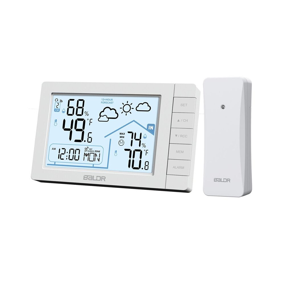 Baldr Wireless Weather Station With Wireless Sensor Dcf Radio-Controlled Clock Indoor/Outdoor Thermometer Hygrometer Hygrometer 6031498480108