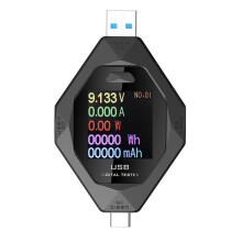 New Multi-Function Voltage Current Power Meter Type-C&USB 1.44inch Fast Charging Power Detection Analyzer Testing Tools