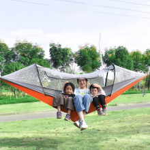 Outdoor Hammock with Mosquito Net – Portable Double/Single Travel Hammock, Lightweight & Quick-Setup for Camping, Backpacking, Hunting, Beach –