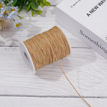 1 Roll Waxed Cotton Thread Cord Macrame Artisan String Burlywood 1mm 100 Yards (90m)