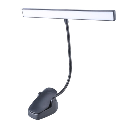 Lampe à pince LED rechargeable par USB, 3 niveaux de luminosité